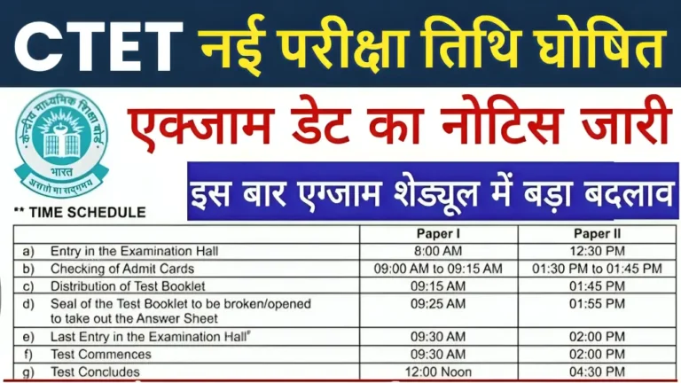 CTET New Exam Date