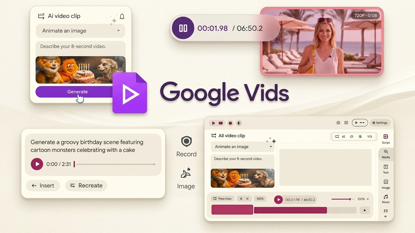 Google Vids Gets Free AI Video Creation Feature with New Veo 3.1 Update