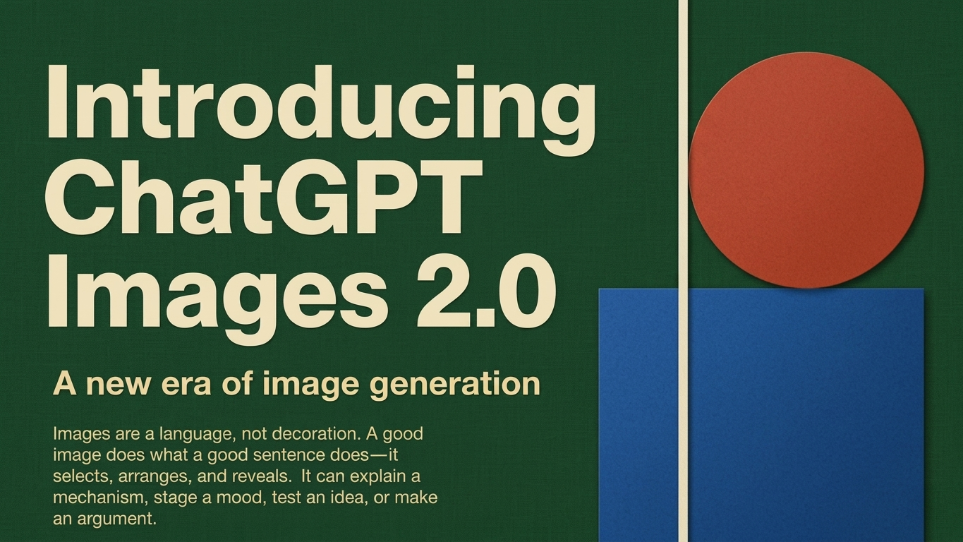 ChatGPT Images 2.0 Brings Smarter and Better AI Image Creation