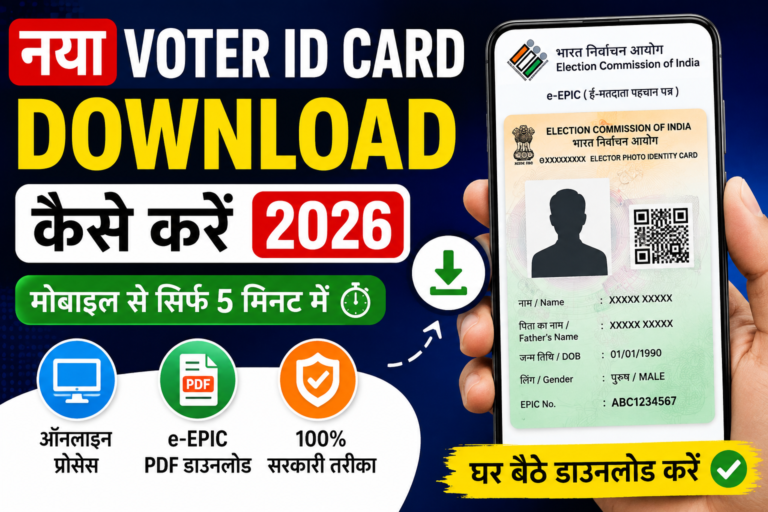 नया Voter ID Card कैसे Download करें 2026: मोबाइल से e-EPIC डाउनलोड करने का आसान तरीका