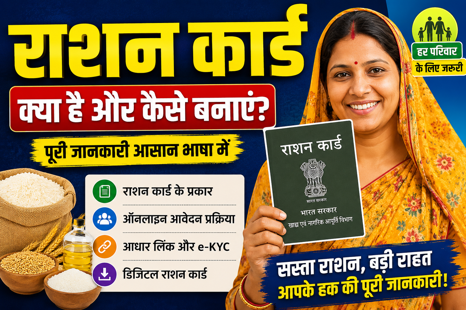 Ration Card: पात्र परिवारों के लिए जरूरी दस्तावेज, जानिए इसके फायदे और जरूरी जानकारी