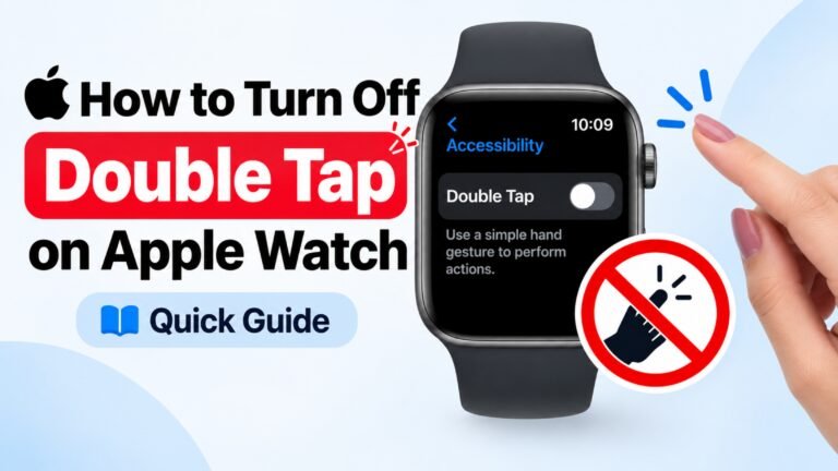How to Disable Double Tap on Apple Watch