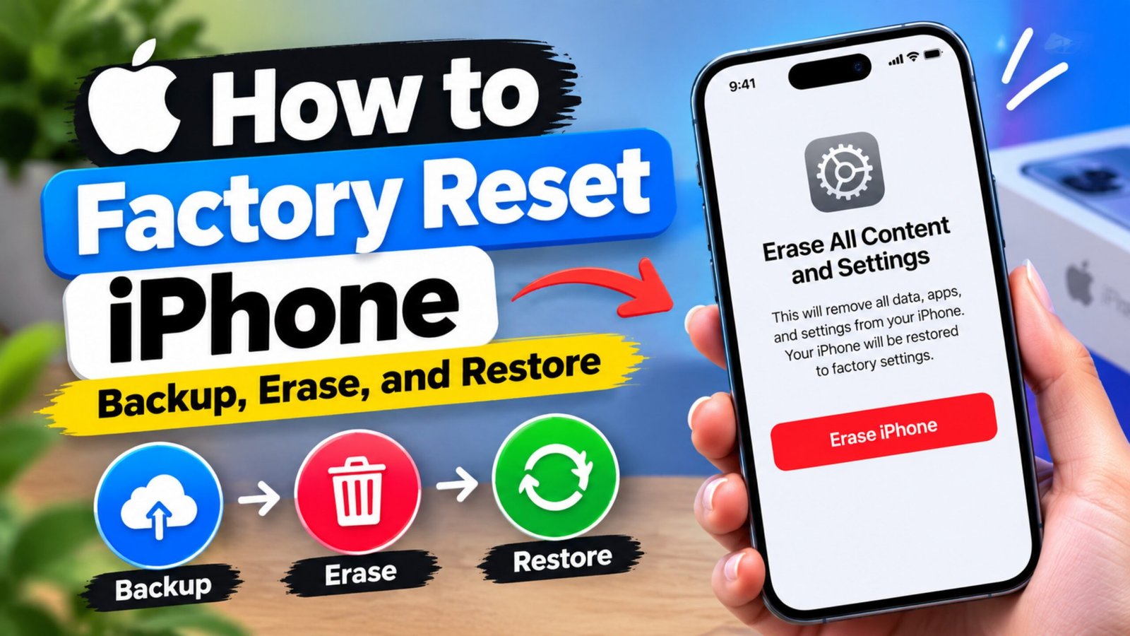 How to Factory Reset an iPhone Safely: Backup, Erase, and Set It Up Again
