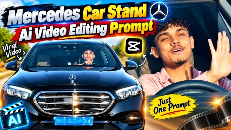 Mercedes Car Stand AI Video Editing Prompt