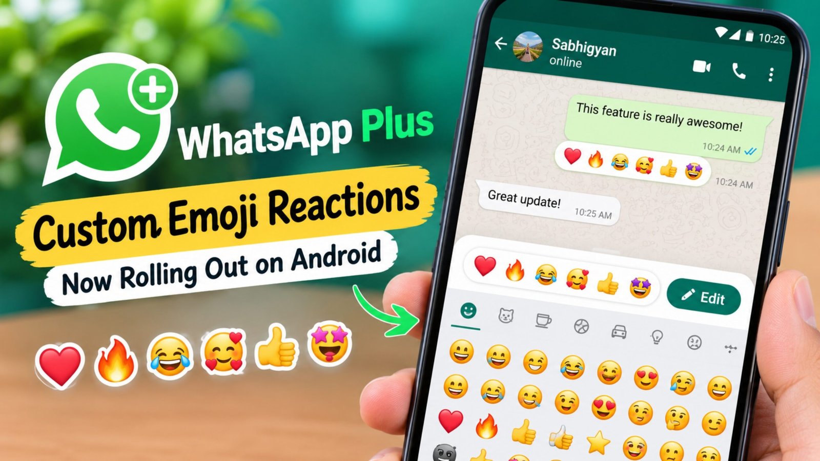 WhatsApp Plus Custom Emoji Reactions Feature Now Rolling Out on Android