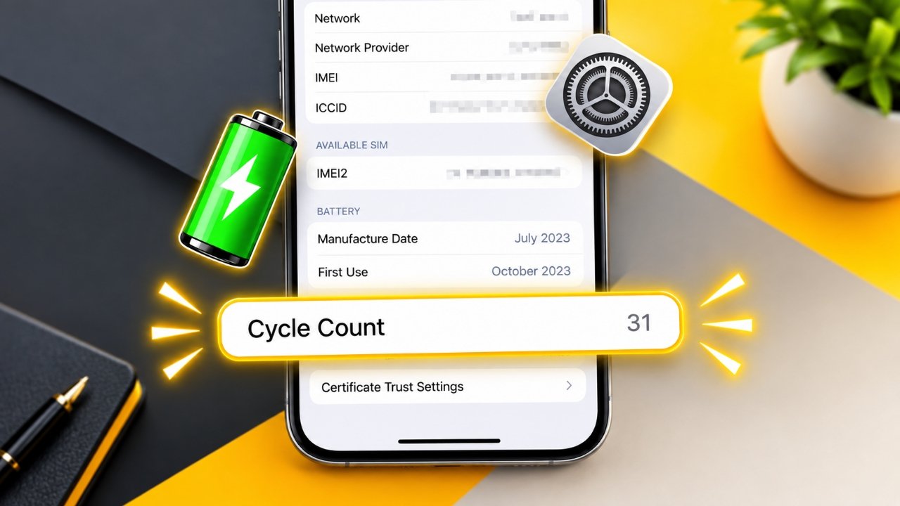 How to check iPhone battery cycle count and battery health