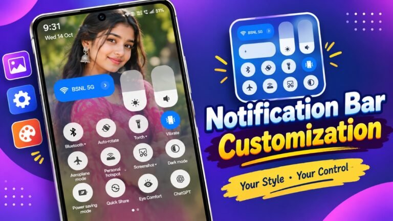 Android Notification Bar Customization