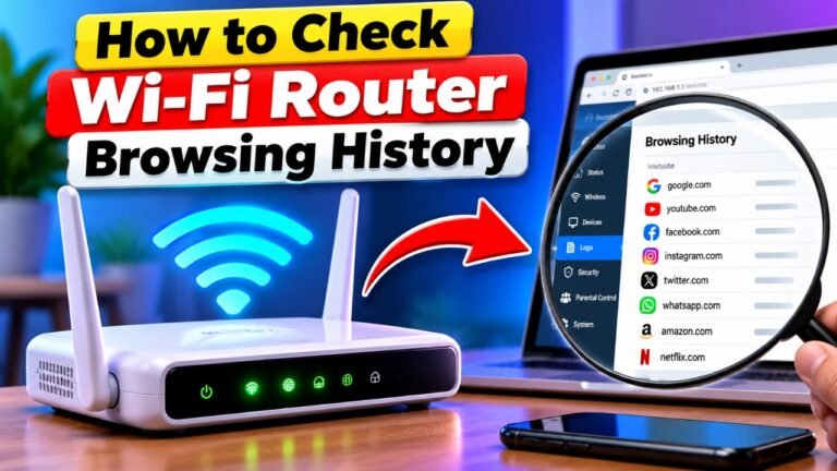 How to check browsing history on a Wi-Fi router using the router admin dashboard