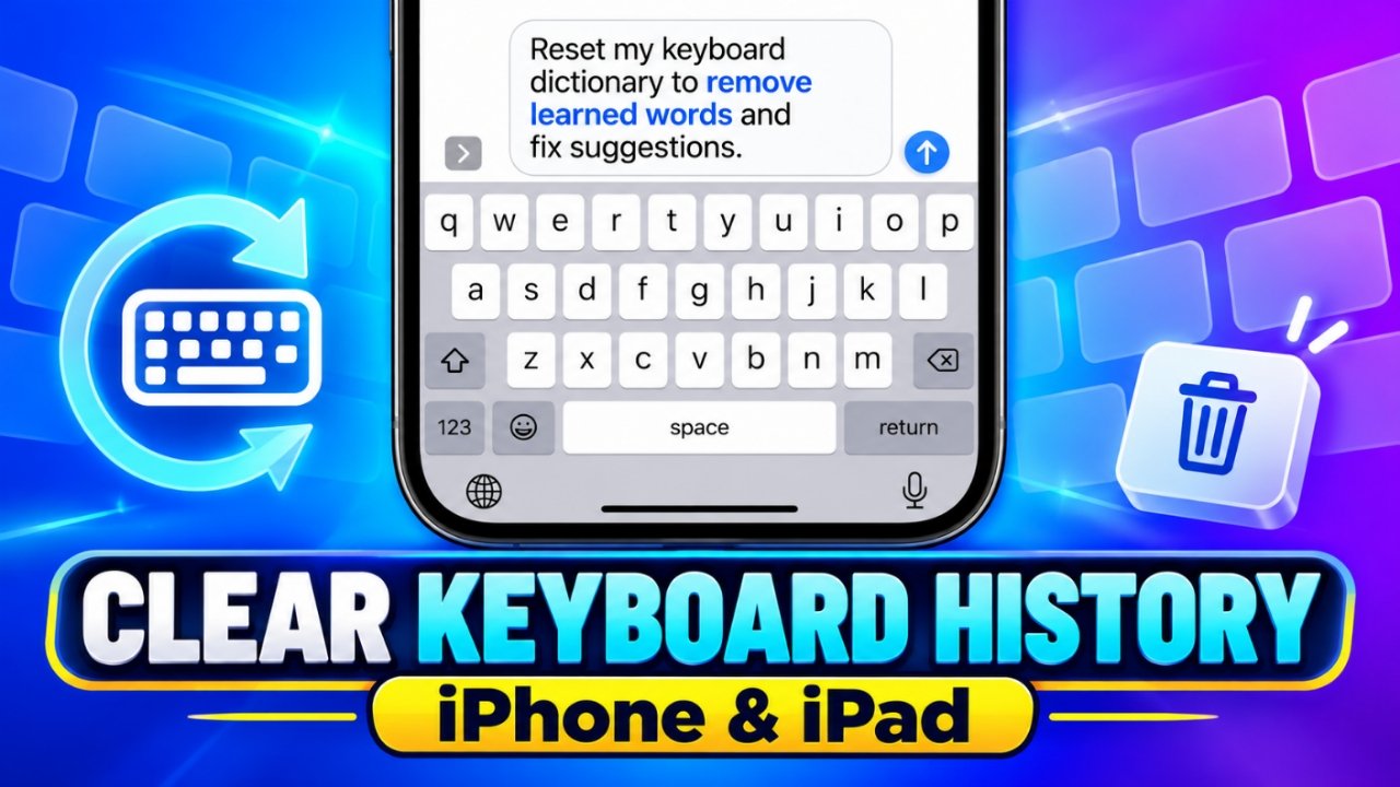 Clear keyboard history on iPhone and iPad using keyboard settings