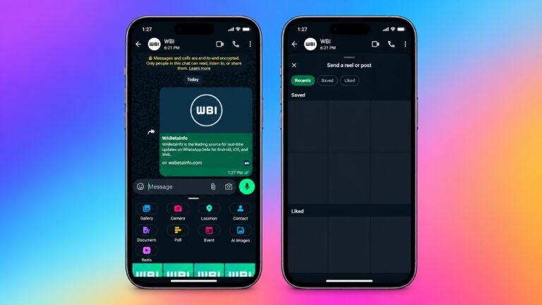 WhatsApp Android beta testing scheduled messages and Instagram Reels sharing shortcut