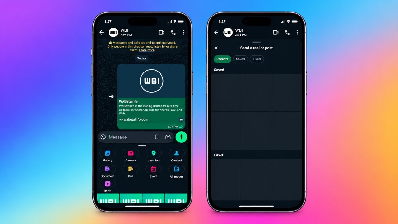 WhatsApp Android beta testing scheduled messages and Instagram Reels sharing shortcut