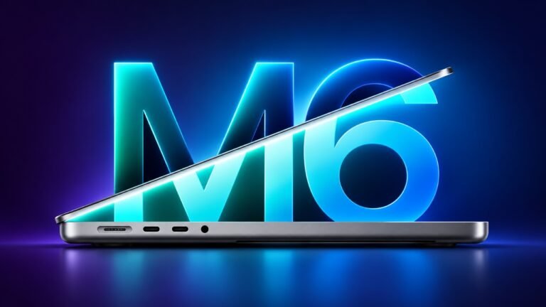 Apple 14-inch MacBook Pro M6 in Space Black featuring a Liquid Retina XDR display.